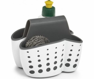 Zeller Organizér na dřez bílá/šedá, 14,5 x 13,5 x 12,5 cm