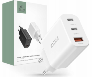 Tech-Protect Nabíječka TECH-PROTECT NC30W 3PORTOVÁ SÍŤOVÁ...