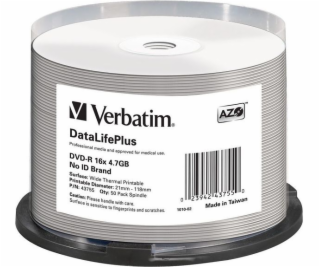 Verbatim DVD-R 4,7 GB 16x 50 ks (VERDVD44976)