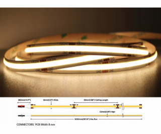 MW Lighting LED pásek LED-COB-24V/8W-WW/5M LED pásek - 30...