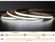 MW Lighting LED pásek LED PÁSEK LED-COB-12V/8W-CW/5M - 6500K MW Lighting