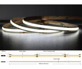 MW Lighting LED pásek LED-COB-24V/12W-CW/5M LED pásek - 6...