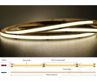 MW Lighting LED pásek LED PÁSEK LED-COB-24V/12W-NW/5M - 4...