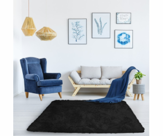 Strado Koberec Shaggy Strado 100x150 BlackSky do obývacíh...