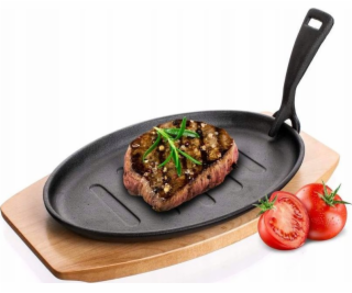 NoName Litinová pánev na prkénku 27*17,5 cm Grada