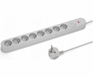 Montis Přepěťová ochrana Power Strip, šedá, 8zásuvková pr...
