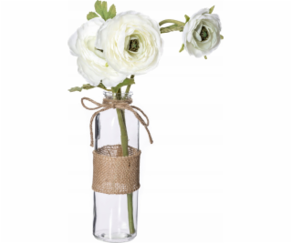 Atmosphera Umělé květiny ve skleněné váze CAMELIA, 39,5 cm