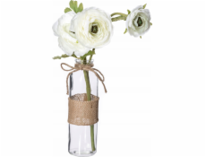 Atmosphera Umělé květiny ve skleněné váze CAMELIA, 39,5 cm