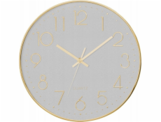 Atmosphera Tiché nástěnné hodiny do ložnice, hodiny s tichým mechanismem, červené, O 30 cm