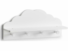 Zeller Dětský ramínko na oblečení CLOUD s policí, 2 v 1, bílé, ZELLER