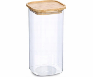 Zeller Sklenice s bambusovým víkem, 1600 ml, 11 x 11 x 22 cm