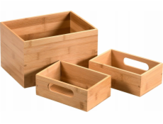 Kesper Sada 3 úložných boxů bambus, Kesper