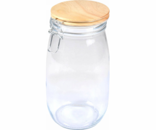 Homea Vzduchotěsná sklenice s bambusovým víkem, 1,4 l