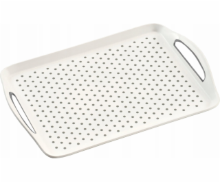 Kesper Protiskluzový plastový podnos z PP v bílé barvě, s...