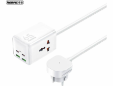 Remax Nabíječka ŁAD SIEC REMAX GAN Power Strip 65W RP-U157 2xUSB+2xUSB-C 1,5M BÍLÁ
