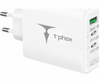 T-Phox Nabíječka FLEXI 40W 2xUSB-C/USB bílá