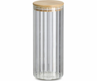 Zeller Sklenice s bambusovým víkem GROOVES, 1100 ml