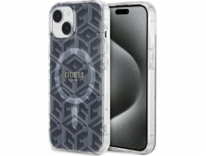 Guess Guess GUHMP15SHGCUSTGK pevný kryt IML GCube MagSafe pro iPhone 15 / 14 / 13 6.1 černý/černý