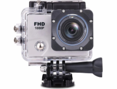 Hurtel Camera Sportovní kamera 1080P Full HD Wi-Fi 12Mpx Voděodolná širokoúhlá + příslušenství Bílá Sportovní kamera 1080P Full HD Wi-Fi 12Mpx Voděodolná širokoúhlá + příslušenství Bílá