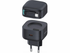 Usams Nabíječka USAMS US-CC202 USB-C síťová nabíječka + kabel USB-C PD QC 35W černá/černá