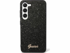 Guess Pouzdro Guess GUHCS24LHGGSHK pro Samsung Galaxy S24 Ultra s třpytivým písmem, černé/černé