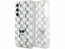 Karl Lagerfeld Pouzdro Karl Lagerfeld KLHCS23FEHNCMKLT Samsung Galaxy S23 FE pevné pouzdro Monogram Choupette průhledné