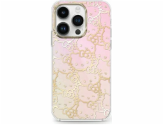 Sourcing Hello Kitty HKHCP15SHCHPEP iPhone 15 / 14 / 13 6.1 růžovo-růžový pevný kryt IML Gradient Electrop Crowded Kitty Head