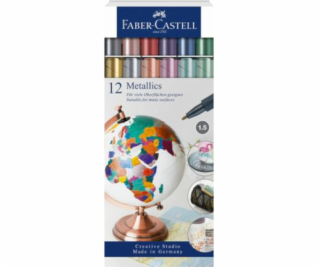 Faber-Castell Metalické fixy 1,5 mm 14 cm 12 ks