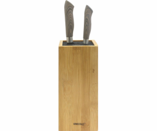 KingHoff Stojan na nože bambus 10,5x10,5x23cm (KH-1559)