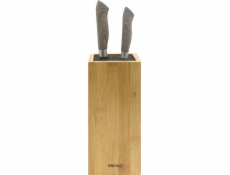 KingHoff Stojan na nože bambus 10,5x10,5x23cm (KH-1559)