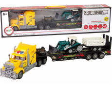 TRITON LeanToys Nákladní vůz s odtahovkou R/C stroj na dálkové ovládání s přívěsem žlutý