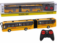 TRITON Školní autobus LeanToys na dálkové ovládání, kloubový, RC model 1:32, žlutý