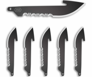 Outdoor Venkovní 6 čepelí Edge DropPoint Serr 250 Black
