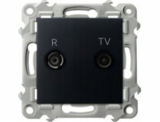 Ospel RTV zásuvka Ospel Szafir GPA-10ZPZ/m/33 zakončená 10dB černá metalíza