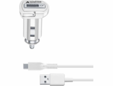 Cellular Line Sada autonabíječek Samsung 15W TYPE-C BÍLÁ