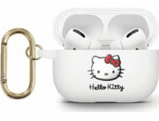 Sourcing Hello Kitty HKAP23DKHSH silikonový kryt pro Airpods Pro 2 (2022/2023) bílý/bílý 3D kočičí hlava