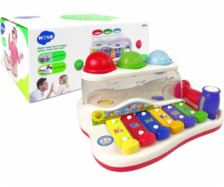LeanToys vzdělávací činely pro batolata s barevnými kulič...