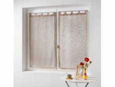 Douceur d`Interieur Krátký kuchyňský závěs HALTONA, 60 x 160 cm, hnědý, 2 kusy