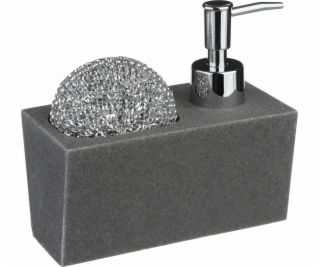 5five Sada na mytí nádobí 2 v 1 s dávkovačem, šedá