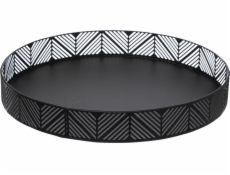 Secret de Gourmet Dekorativní tác v boho stylu, O 30 cm, černý