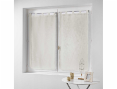 Douceur d`Interieur Krátký kuchyňský závěs HALTONA, 60 x 160 cm, přírodní barva, 2 kusy