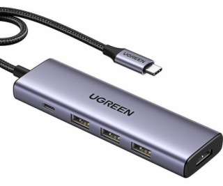 Ugreen USB HUB Hub USB-C Ugreen CM511, HDMI 4K 60Hz, 3x U...