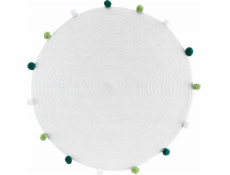 Douceur d`Interieur Interiérový design Kulatý koberec s bambulkami POMPOMPARTY, O 90 cm