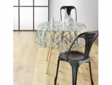 Douceur d`Interieur Interiérový design Průhledný PVC ubrus s rostlinným vzorem AUREA, O 140 cm