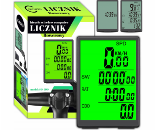 Carruzzo Bezdrátový LCD profesionální počítač kol K455F