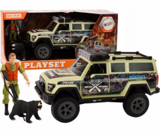 LeanToys Terénní lovecké auto Hunter Bear Lights Sounds B...