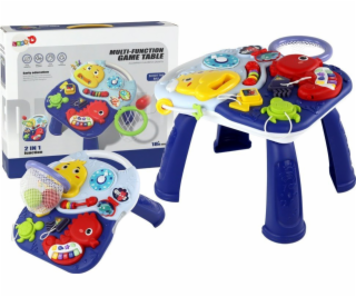 LeanToys Vzdělávací stůl 2v1 s mořskými zvířaty, klavírní...