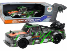 LeanToys RC auto 1:16 s gumovými driftovacími kolečky, šedo-zelené
