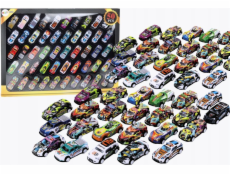 LeanToys Sada Spring Cars s autíčky a pohonem, barevná 50 dílků