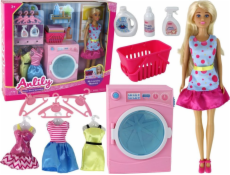 LeanToys Sada příslušenství pro panenky Anlily do pračky, pračka XXL
